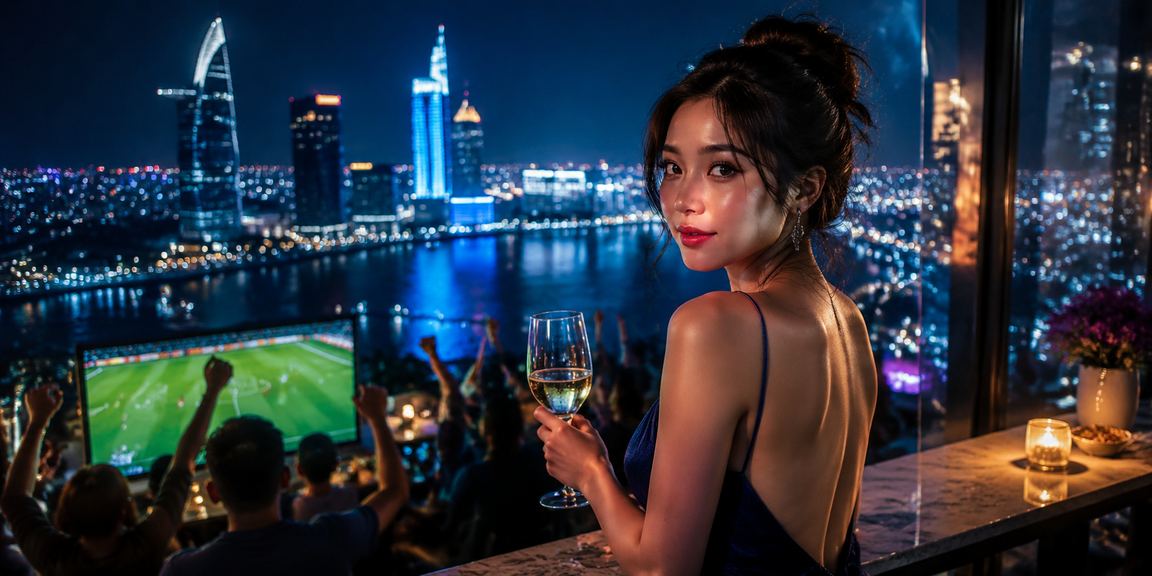 Người dùng tại TP.HCM theo dõi tiền thưởng và ưu đãi trên điện thoại trong quán cà phê