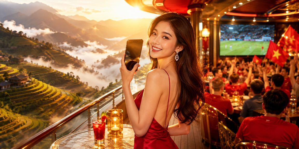 Người dùng tại Sapa sử dụng điện thoại để truy cập trang tiền thưởng và casino trên 3220